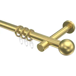 GARDINENSTANGE Prestige Luino 200 cm, 1-läufig, 20 mm Ø Messing-Optik