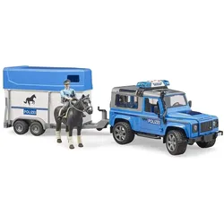 BRUDER® 02588 Landrover Defender Polizeiauto mit Anhänger