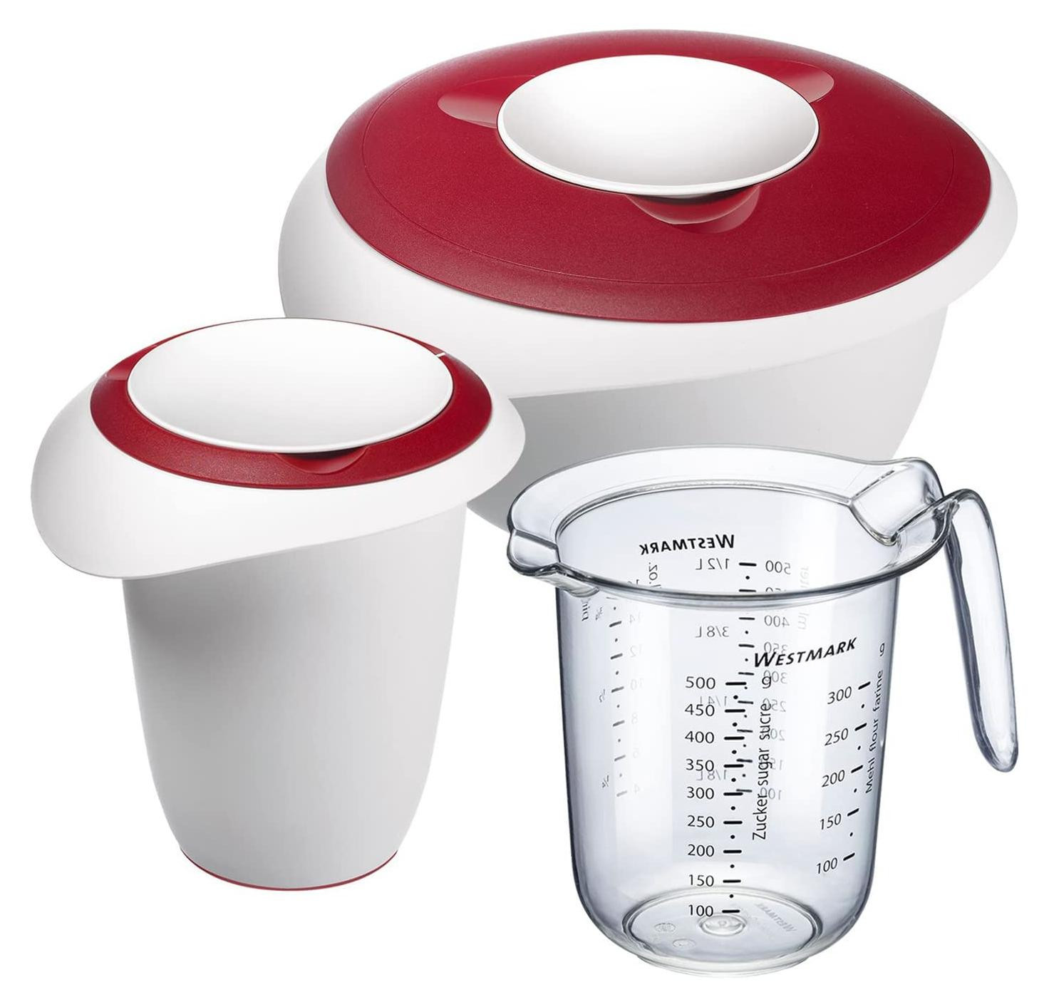 Westmark Keukenset van 3 stuks met mengkom van 2,5 liter, garde en maatbeker