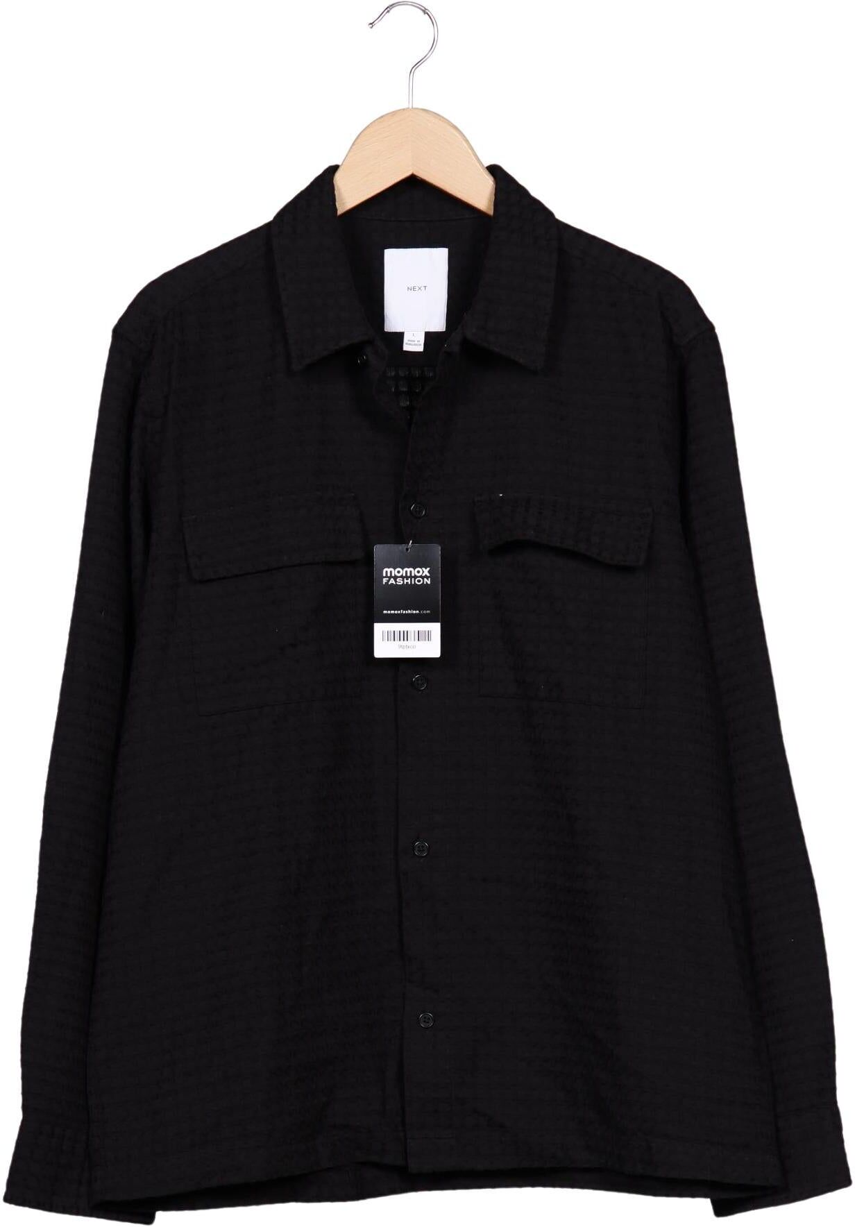 Next Herren Hemd, Schwarz, Gr. L, Baumwolle - Second Hand