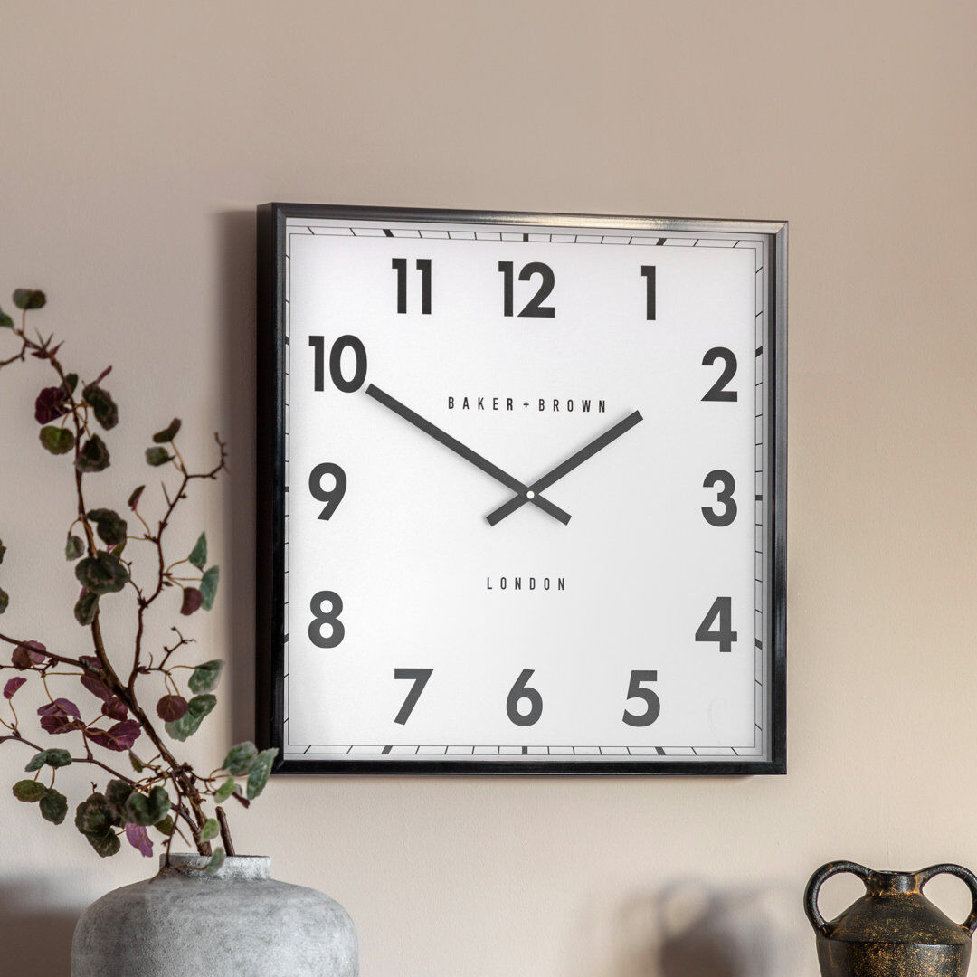 17 Stories Buxton Wall Clock 50cm Black