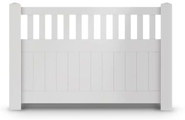 ALEKO Vinyl Privacy Fence with Line Post and Post Cap   Denver Series