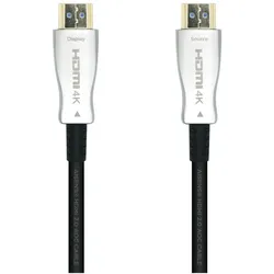 Aisens CABLE HDMI V2.0 OPTICO ACTIVO AOC 4K60HZ M/M 20M NEGRO (20 m), Videokabel, Schwarz