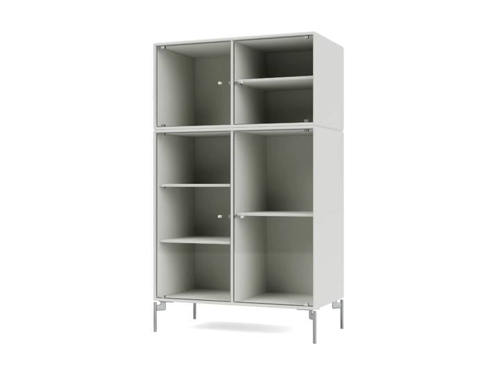 Montana Ripple III Vitrinenschrank 69,6x117,6x38 cm Nordic-Beine chrome