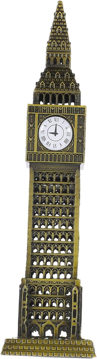 Architectuur Sculptuur Goud - Metalen Model in Vintage Stijl - Lengte: 18 cm