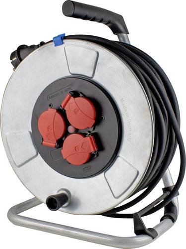 AS Schwabe 10316 Kabeltrommel 50m Schwarz Schutzkontakt-Stecker