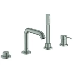 GROHE 4-Loch-Einhand-Wannenkombination Essence supersteel, 25251DC1 25251DC1