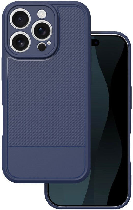 iPhone 17 Pro TFO Simple Carbon Bagside Cover - Blå