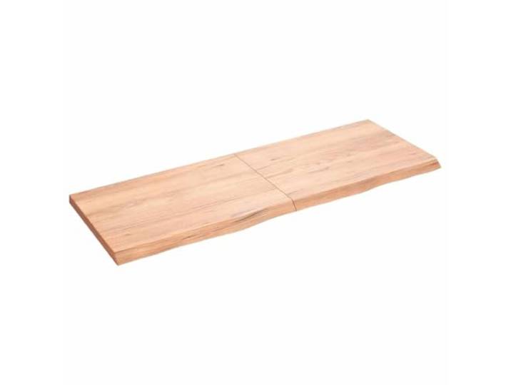 PTUGUOF Massivholz Tischplatte Eiche 140x50cm Behandelt Klappbar mit Scharnieren, Naturkante, Handgefertigt, Vielseitig Kombinierbar