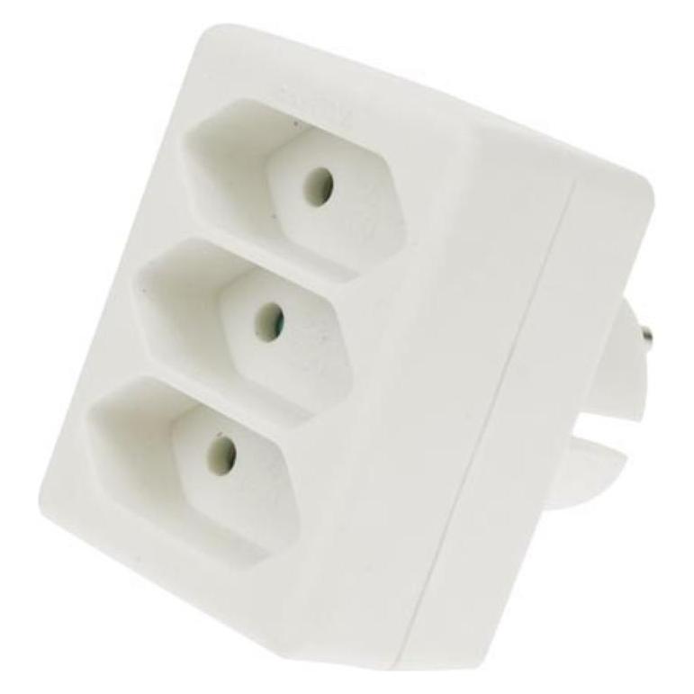 Velleman 3-Fach-Steckdosen-Verteiler - Für Euro-Stecker (3x, CEE 7/16) (EB13)