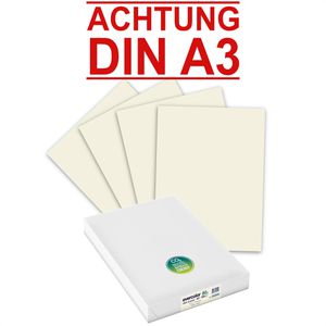 Clairefontaine Kopierpapier Evercolor 30259C, A3, Recycling, 80g/qm, hellgelb, 500 Blatt