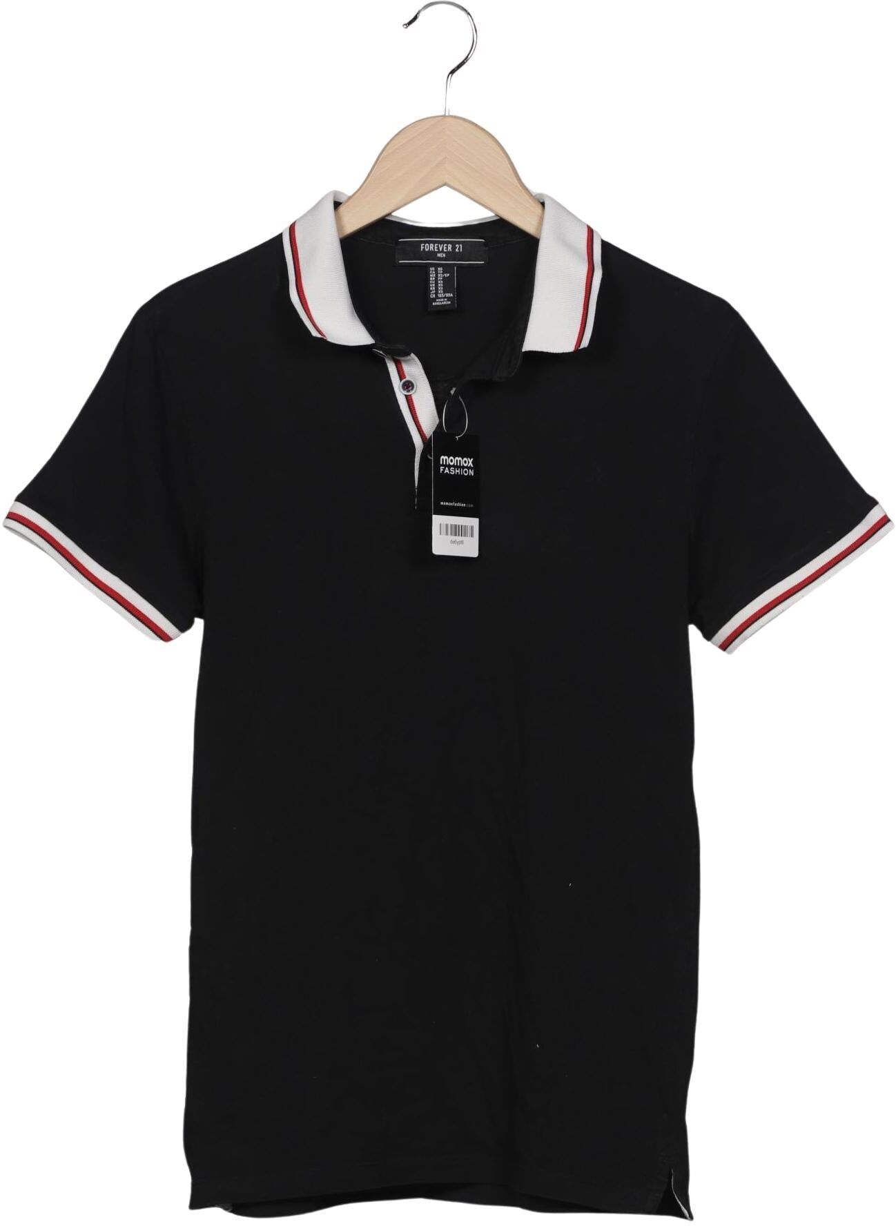 Forever 21 Herren Poloshirt, Schwarz, Gr. XS, Baumwolle - Second Hand