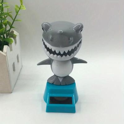 Uplifted Finds Funny Shark Solar Powered Dashboard Ornament dark Gray