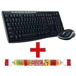 Logitech Kabelloses Desktop-Set »MK270« inkl. Fruchtgummi »Mega Roulette« 45 g schwarz