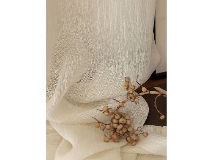 Rideaux drapeaux doux épais en fil beige clair français, pour salon, balcon, chambre à coucher, texture en tulle, pour salle de Yoga