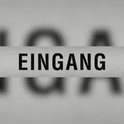 Aufkleber - Piktogramm Eingang, Edelstahl, selbstklebend, 160x40 mm