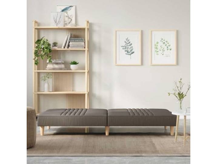 KTHLBRH Schlafsofa Stoff Taupe 200 cm Verstellbare Rückenlehne, Rahmen aus Sperrholz, Schaumstoff, maximale Belastung 110 kg