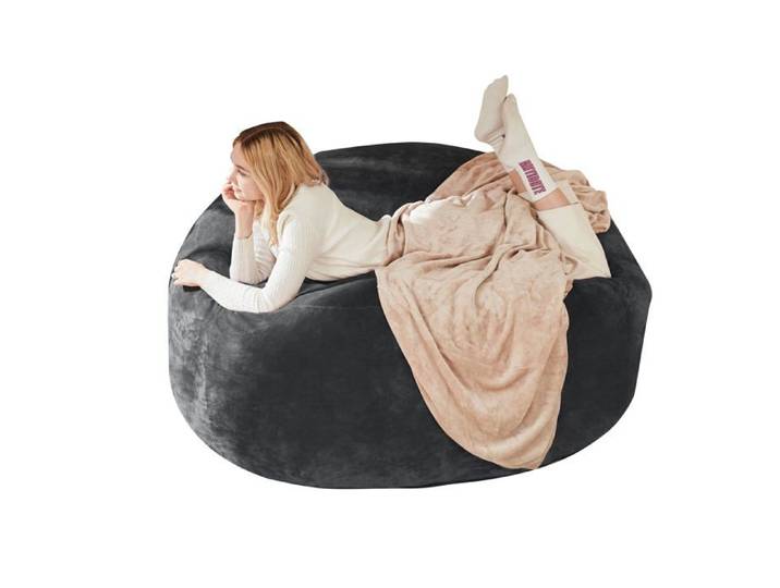 Fauteuil de lecture confortable gris foncé Logidon 6 pieds