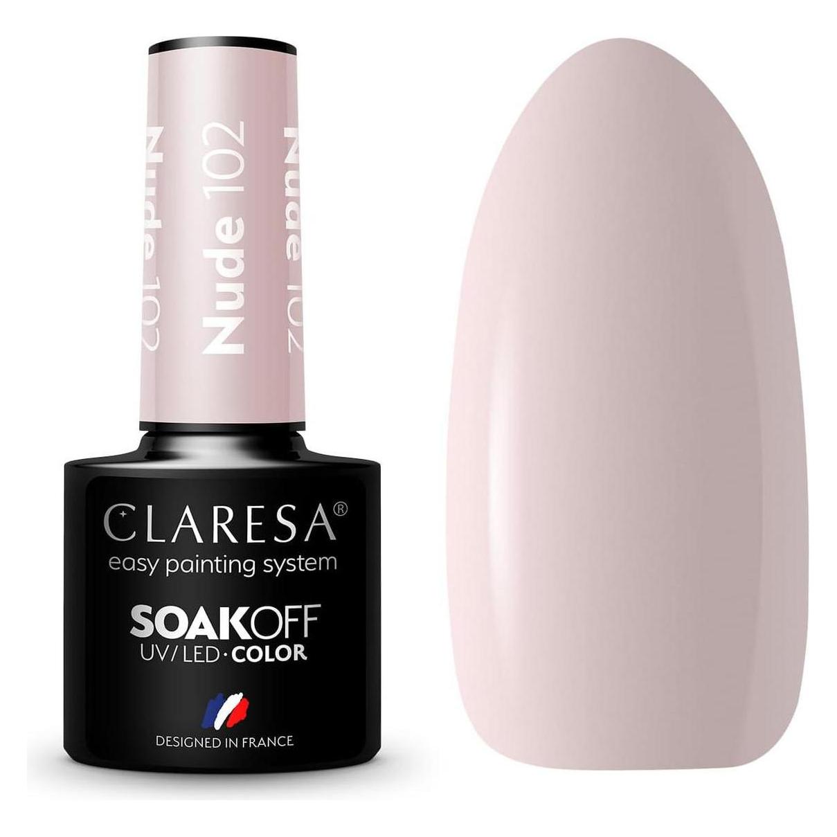 Claresa Soak Off UV/LED Nude hybrid polish 102 5g (Nude) (5902846077138)