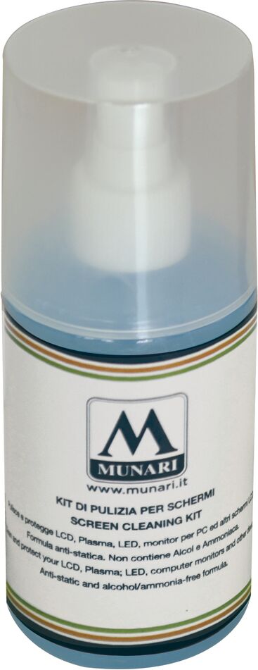 Kit pulizia gel 200ml e panno microfibra Munari AC020
