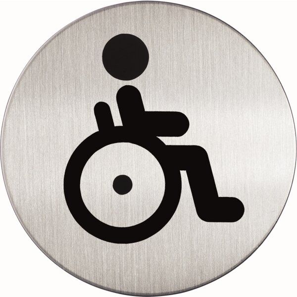 Durable Skilt   Rundt   Handicap Toilet