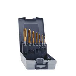 Eventus by Exact 11334 Maschinengewindebohrersatz M3-M12 HSSE TIN Durchgang KBox Maschinengewindebohrer-Set 7teilig metrisch M3, M4, M5, M6, M8, M10, M12