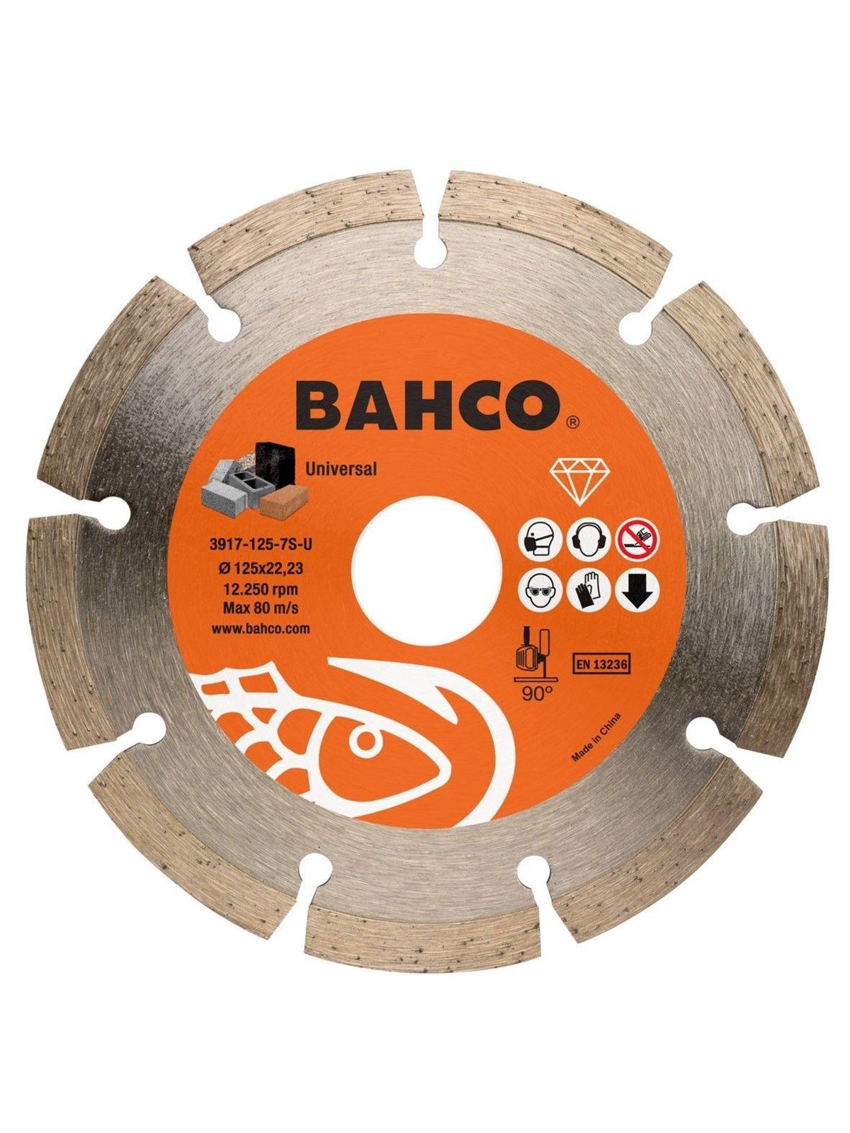 BAHCO Diamond cutting disc segment 125x2.0x22.23mm