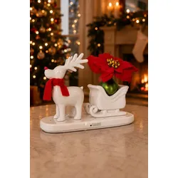 Rentier Rudolph mit Schlitten auf Platte