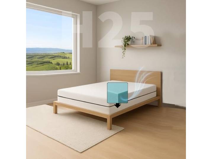 Comfy Line - Matratze für französisches Bett, 110 x 200 cm, Höhe 25 cm, 7 verschiedene Zonen, orthopädisch, Bezug aus frischer und atmungsaktiver Baumwolle, hergestellt in Italien