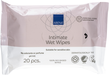 Abena Intimate Wet Wipes Sensitive Skin 20 un