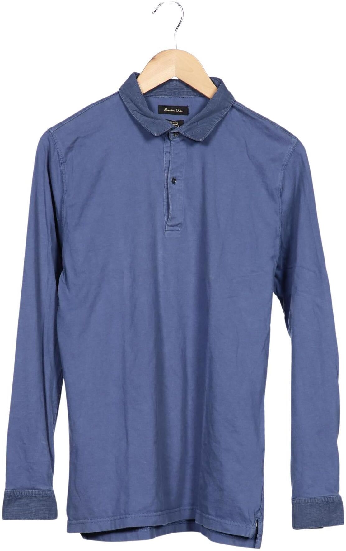 Massimo Dutti Herren Poloshirt, Blau, Gr. XL, Baumwolle - Second Hand