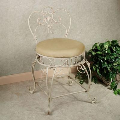 Touch of Class Aldabella Creamy Gold Vanity Chair , Creamy Gold