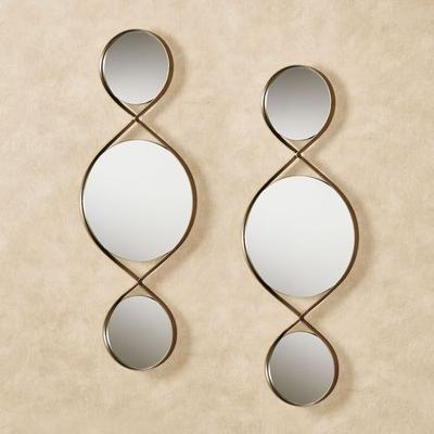 Touch of Class Allegra Mirrored Wall Art Gold Pair, Pair, Gold