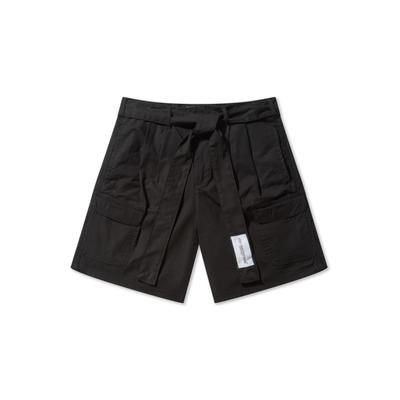 Cargoshorts IRASUTO STUDIOS "Irasuto Studios RIP STOP PLEATED SHORTS", Herren, Gr. XS, US-Größen, schwarz, 70% Polyester, 30% Baumwolle, unifarben, normal, Hosen