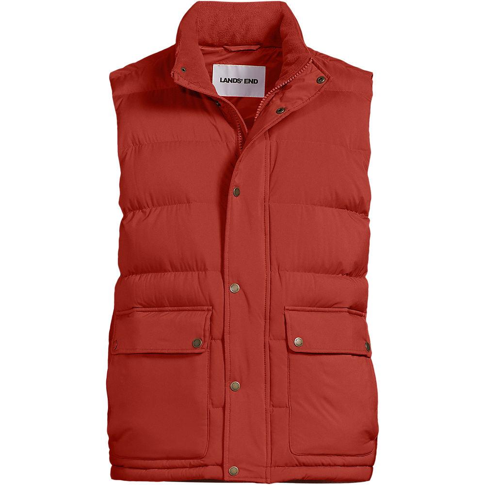 Wasserabweisende Daunenweste, Herren, size: regular, Orange, Polyester, by Lands' End