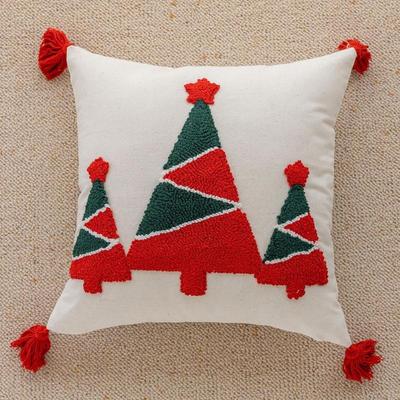 Inspired Deals Christmas Floral Pillow Cover Soft Velvet Hidden Zipper Holiday Pillow Cover For Festive Home Decor Christmas Tree