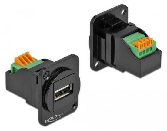 Delock 86734 USB 2.0 Type-A naar Terminalblok Module