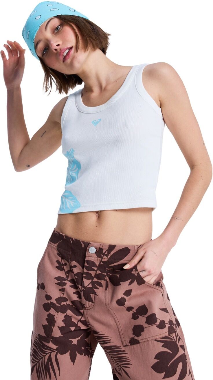 Tanktop ROXY "Keep It Cool", Damen, Gr. XXL, weiß (coconut milk), Obermaterial: 95% Baumwolle, 5% Elasthan., Tops Tanktop