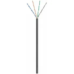 Dsit CAT6 U/UTP 50m outdoor Netzwerkkabel flexibel Schwarz CCA (U/UTP, UTP, CAT6, 50 m), Netzwerkkabel