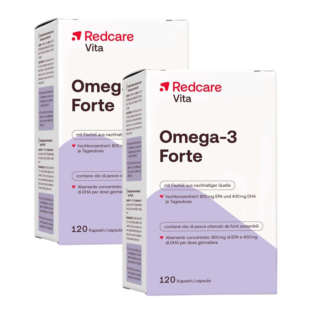 Redcare Omega-3 Forte Kapseln Doppelpack 2x120 St