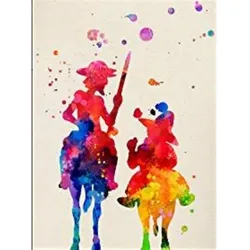 POSTER Don Quixote & Sancho Panza 30X40cm Rahmenlos
