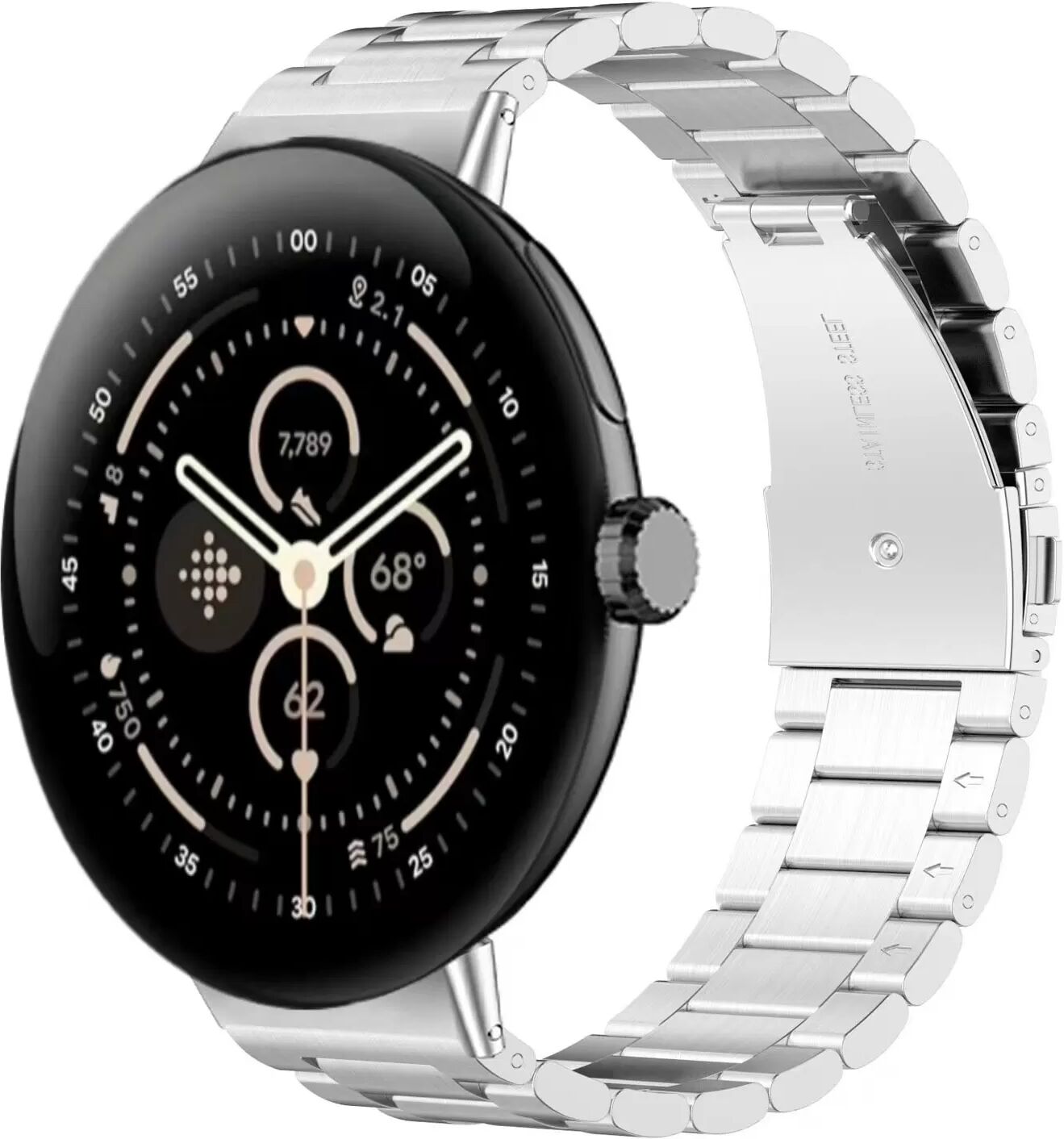 INF Google Pixel Watch 2,3 mm Edelstahlarmband Silber