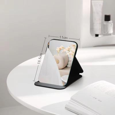 Inspired Finds Foldable PU Leather Desktop And Handheld Makeup Mirror Compact Cute Pocket Design small