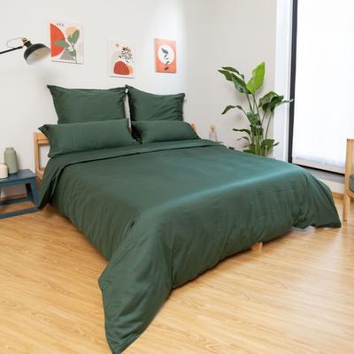 Bettwäsche WOLKENFELD "Edel Mako-Satin Bettwäsche, unfassbar weich", grün (waldgrun), B/L: 155cm x 220cm, 1 Stk., 1 Stk., Mako-Satin, B/L: 40cm x 80cm, 2 Stk., Mako-Satin, Obermaterial: 100% Baumwolle, Bettwäsche, Bettwäsche, 135x200 cm, 155x220 &...