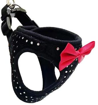 Pet Hub Soft Breathable Dog Chest Harness With Small Diamond Decoration XS 1