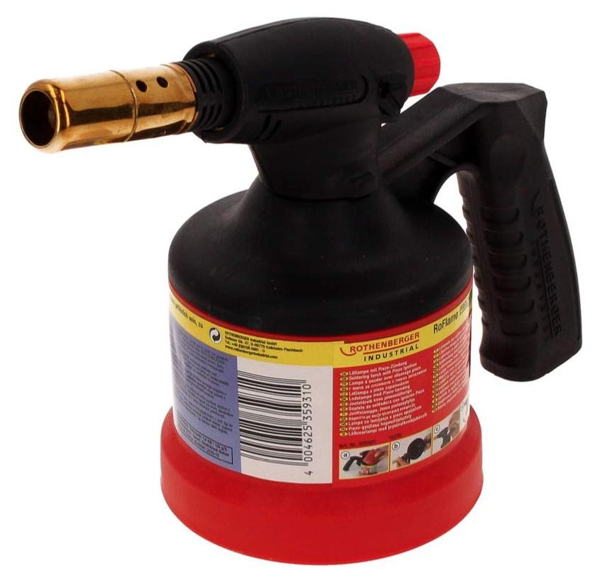 Rothenberger Roflame piezo-brander met 1800 °C voor werking bovenop