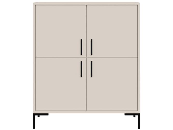 BEAUTYSOFA Highboard SELENA 100 cm Kaschmir, Kommode mit 4 Türen – Moderne Kommode mit Metallbeinen 15 cm, Selbstschließend, Wohnzimmer