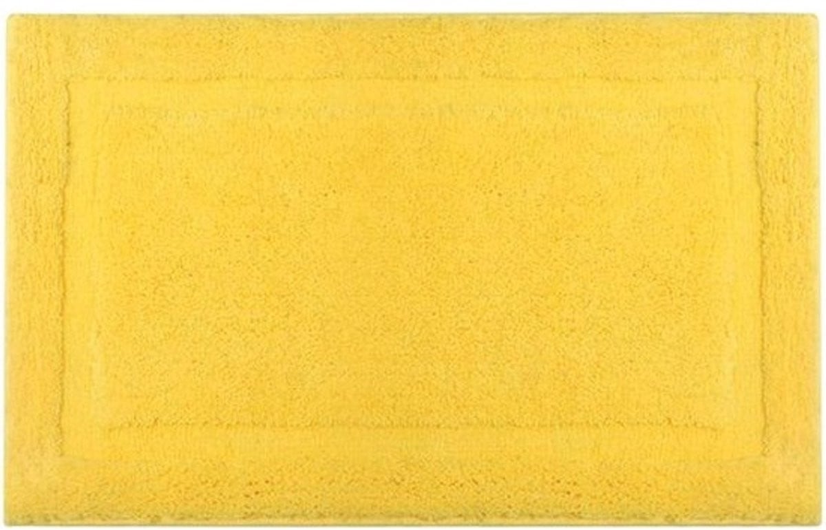 Zachte waterabsorberende microvezel badmat met antislipfunctie, geel, maat M