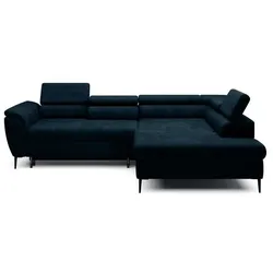 Ecksofa Tempo New Stoff Blau Azur
