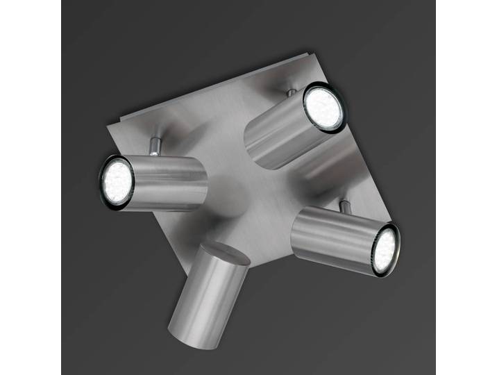 Trio Lighting Vierflammiger Deckenstrahler Dora DORA, dimmbar, alu / grau / zink, für Wohn- / Esszimmer, Metall, Modern, Strahler